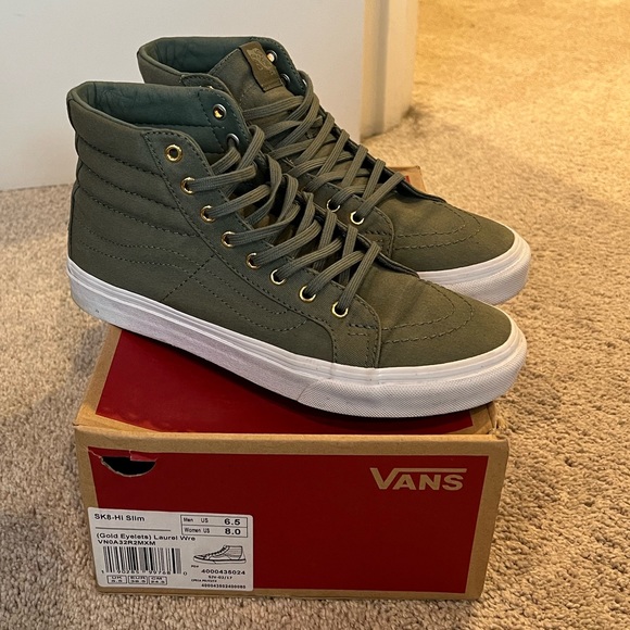 Vans Shoes Vans High Tops With Gold Eyelets Poshmark